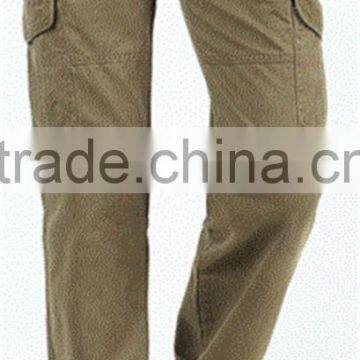 2016 Latest design Mens high quality pure cotton cargo pockets work pants