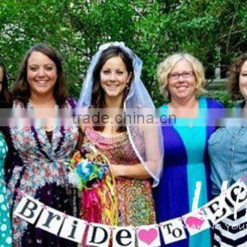 party paper party jointed banner paper letter banner Just marrided paper bunting banner