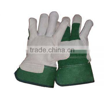 Top grade cow grain leather working glove with safety cuff