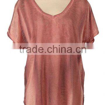 TRIBAL PRINT HIGH-LOW SHIRT