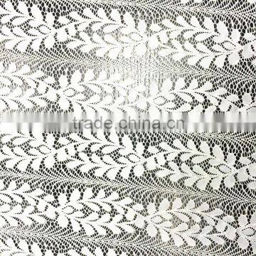 white elastic nylon spandex lace fabric