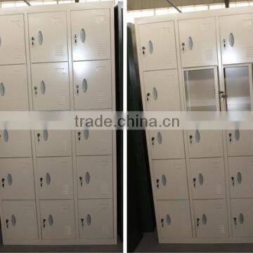 Very cheap office metal 15 door steel storage wardrobe