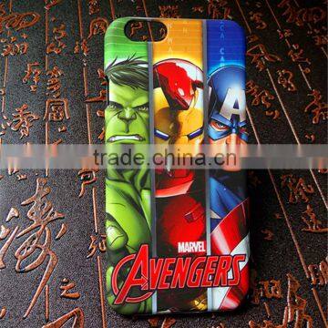 High quality water proof transparent printing PC mobile phone case for iphone 6 cover