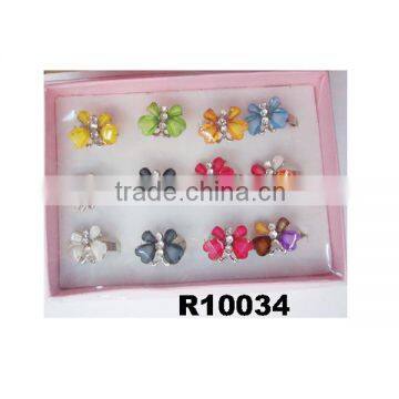 new design cheap crystal butterfly ring