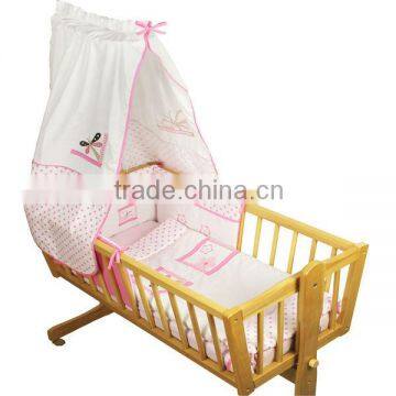 baby cradle bedding set pink color for baby girls