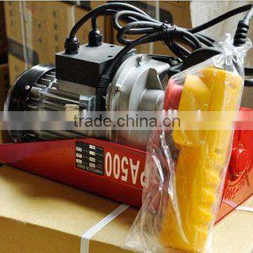 Best selling pa500 pa1000 mini wire rope electric hoist CE standard mini electric hoist