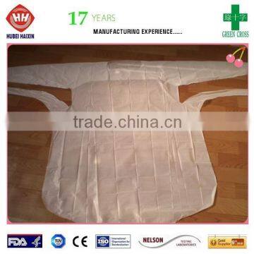 2015 best selling products disposable surgical gown CPE gown