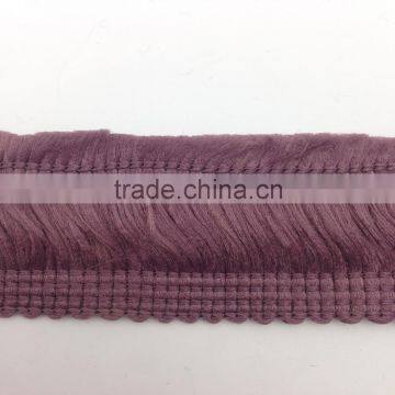 stretch nylon spandex lace trim burgundy brush fringe trimming