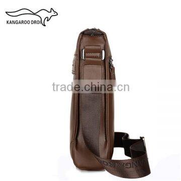 Mens Laptop Messenger Bag Genuine Leather Sling Shoulder Bag photo-5
