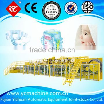 China Semi-servo baby diaper equipment with SGS