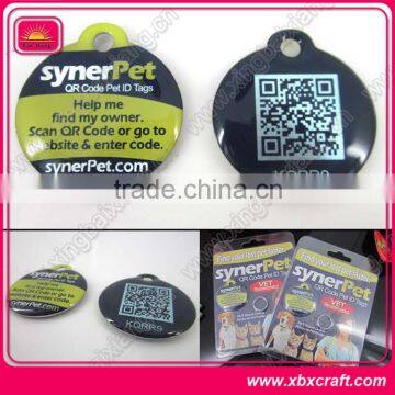 Printing logo QR code metal blank pet names id tag