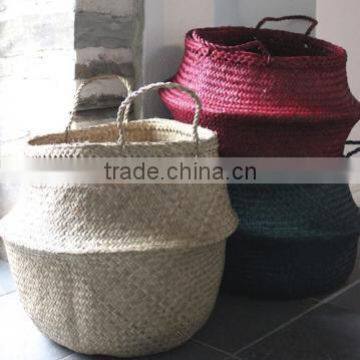 Best selling eco-friendly natural seagrass belly basket from Vietnam