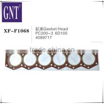 excavator Cylinder head gasket for PC200-3 6D105