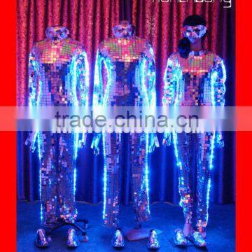 Mirror Man LED Dance Costume With Mask photo-3