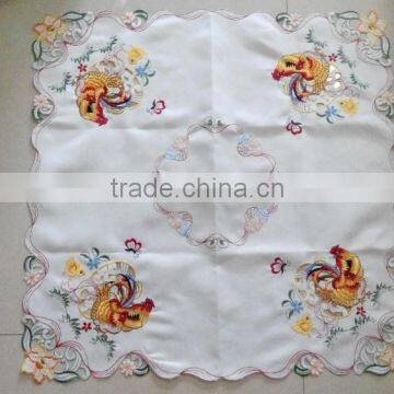 crochet embroidery table cloth, polyester lace table cloth, flower table cloth