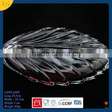 Spoon Fork Knife Tray Leaf Shape Glass Plate Quality Choice photo-2