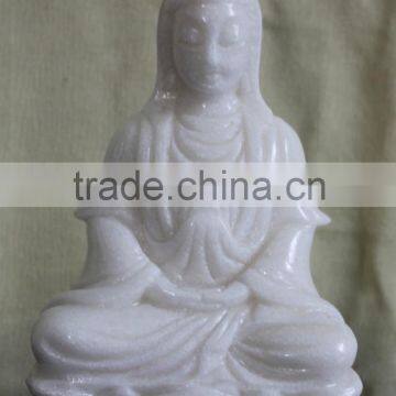 Sitting Kuan Yin Buddha marble statue DSF-HS52