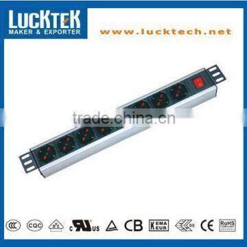 19" 1.0U 8 WAY ITALY TYPE POWER STRIP MULTIPLE PDU SOCKET