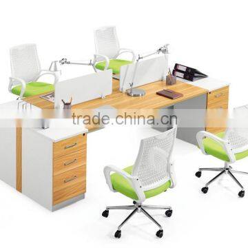 2015 Modern Wooden 4 Seats Office Partition Workstation Office Furniture