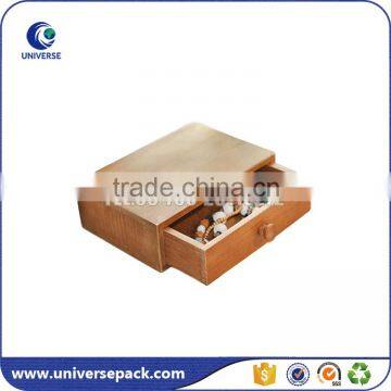 China Wholesale Custom raw wood box with drawer for jewelry