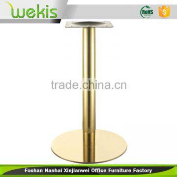 High gloss dining round chrome table base with round bottom plate