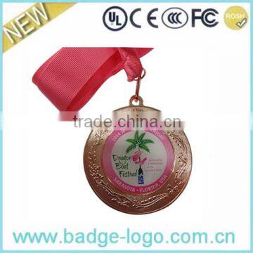 Copper Zinc Alloy Medals with Ribbons, OEM Medals Trophies Awards