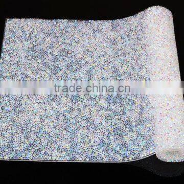 24X40MM resin stone backside glue self adhesive rhinestone sheet for DIY cut design