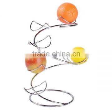 Chrome Metal Fruit Basket Decoration
