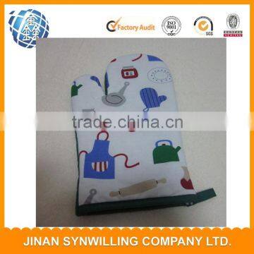 custom oven gloves Cotton Cloth print souvenir heated gloves