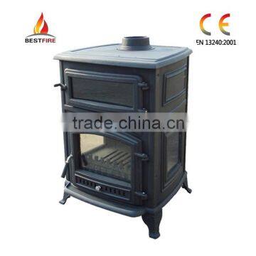 Traditional design cast iron multifuel heating oven