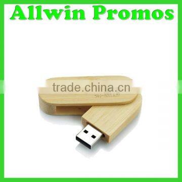 Customized Swivel Wooden USB