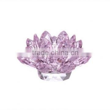 Pink Crystal Lotus Flower For Wedding Gifts