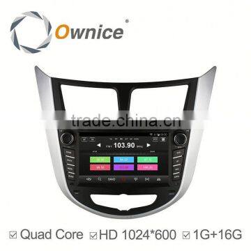 quad core Android 4.4 Ownice C300 Car DVD Radio for Hyundai Verna Accent Solaris support OBD Bluetooth PHONEBOOK RDS