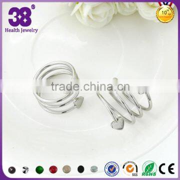 Factory price italian sterling silver spiral ring with magnetic sterling silver rings