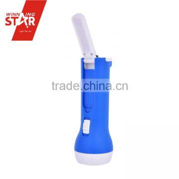 plastic rechargeable led torches with side lamp cheap price LED flashlight