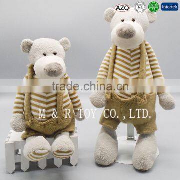 Accept Custom Fluffy Stuffed Animals Teddy Bear with Clothes