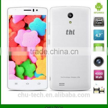 4.7 inch IPS Screen Android 4.4 1GB RAM 8GB ROM MTK6582 Quad core 4000mAh Battery 3G THL 4000