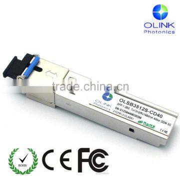 sfp module high quality sc connector sfp transceiver 1.25g sfp bidi 40km sc