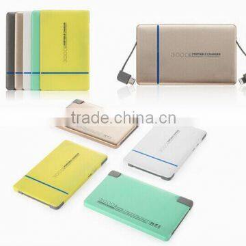 2015 Hot selling 3000mah ultra slim ce fcc rohs credit card power bank