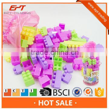 Plastic intelligent toy assemble diamond block brick toy 88pcs