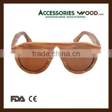 High Quality Zebra Wood Sunglasses with Fashion Style and 100% Handmade Wood Sunglasses in 2016 for Men & Women