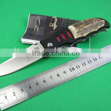 OEM high quality antlers handle fixed blade knife UD401970