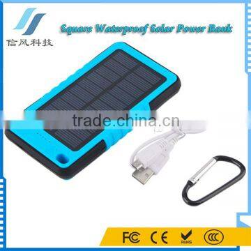 4000mAh Square Power Bank Solar Waterproof for iPhone Smart Phone