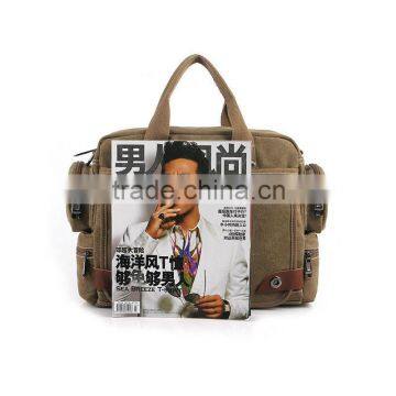 new hot China supplier cheap canvas men briefcase teens backpack messenger bag mens with new shape