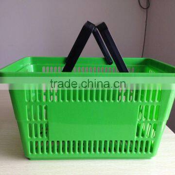 Supermarket Square Style Shopping Baskets RH-BPH21-1 For Supermarket Shopping Basket With Double Handles