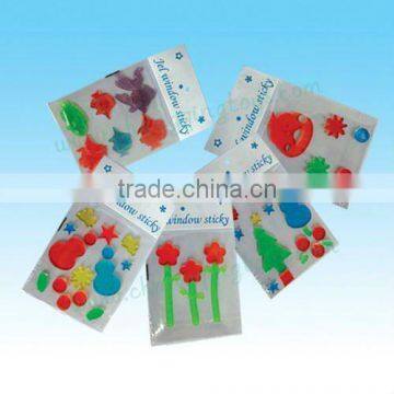Newest Christmas Decoration,Glass Sticky toy,Window Decoration