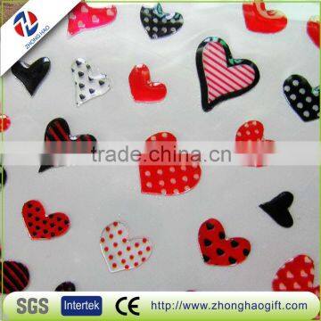 Durable Heart Shape Clear Adhesive Epoxy Sticker For Kids
