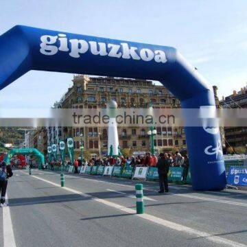 blue inflatable quad arch with logo printing