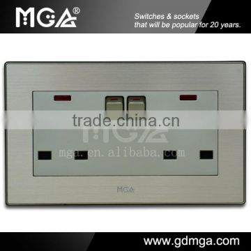 13A British Standard Double Switch Socket