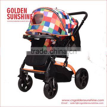 High Landscape Stroller| Baby Trolley | Pram | Carriage | Pushchair With Seat Cushion photo-2